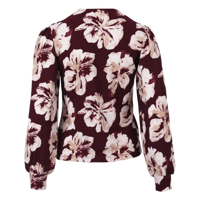 Enjoy Blouse vhals print Bordeaux